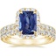 18K Yellow Gold Estelle Diamond Ring (3/4 ct. tw.) with Sienna Eternity Diamond Ring (7/8 ct. tw.)