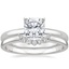 Platinum 2mm Comfort Fit Ring with Crescent Diamond Ring