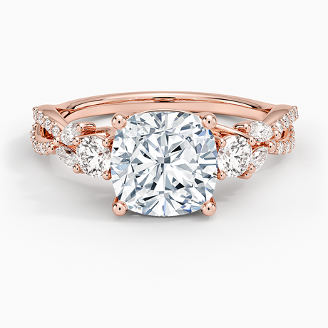 14K Rose Gold Luxe Willow Three Stone Diamond Ring (1/2 ct. tw.)
