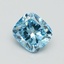 2.70 Ct. Fancy Intense Blue Cushion Lab Grown Diamond