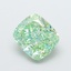 3.19 Ct. Fancy Vivid  Green Cushion Lab Grown Diamond