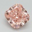 3.16 Ct. Fancy Vivid Pink Cushion Lab Grown Diamond