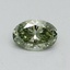 0.30 Ct. Fancy Vivid Green Oval Lab Grown Diamond