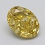 3.01 Ct. Fancy Intense  Yellow Oval Lab Grown Diamond