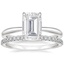 PT Moissanite Freesia Ring with Sia Diamond Open Ring, smalltop view
