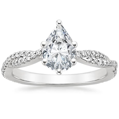 18K White Gold Petite Luxe Twisted Vine Bridal Set (1/2 ct. tw.)