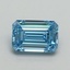 1.06 Ct. Fancy Vivid Blue Emerald Lab Grown Diamond