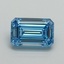 1.02 Ct. Fancy Vivid Blue Emerald Lab Grown Diamond