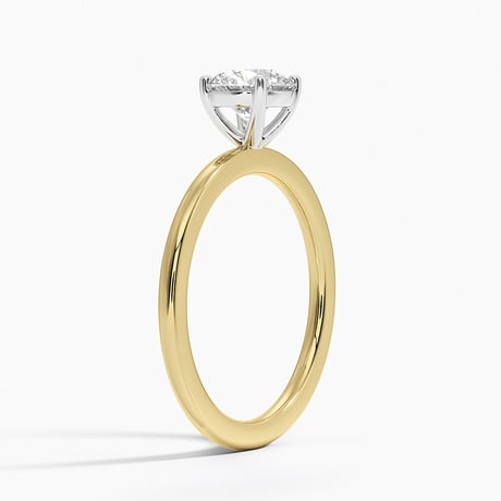 Platinum Mixed Metal Perfect Fit Solitaire Ring