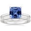 18K White Gold Provence Ring with Petite Comfort Fit Wedding Ring
