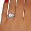 The Mayes Ring, smallzoomed in top view on a hand