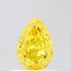 0.52 Ct. Fancy Vivid Yellow Pear Lab Grown Diamond