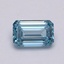 1.22 Ct. Fancy Intense Blue Emerald Lab Grown Diamond