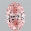 5.52 Ct. Fancy Vivid Pink Oval Lab Grown Diamond