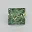 1.01 Ct. Fancy Vivid Green Princess Lab Grown Diamond