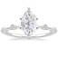 Platinum Aimee 1.4mm Diamond Ring, smalltop view