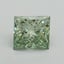 1.07 Ct. Fancy Vivid Green Princess Lab Grown Diamond