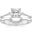 18K White Gold Cometa Diamond Ring with Lunette Diamond Ring