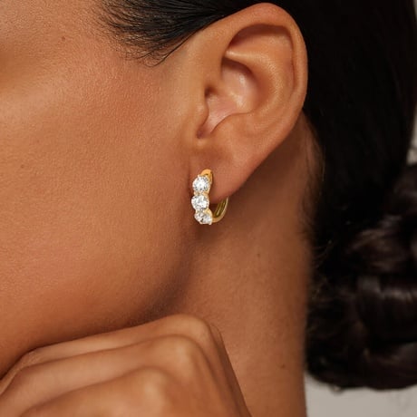 Zelda Lab Diamond Huggie Hoop Earrings (3 ct. tw.)