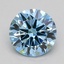 0.70 Ct. Fancy Vivid  Blue Round Lab Grown Diamond