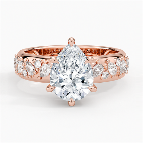 14K Rose Gold Mosaic Olivetta Three-Quarter Coverage Diamond Ring (1/2 ct. tw.)
