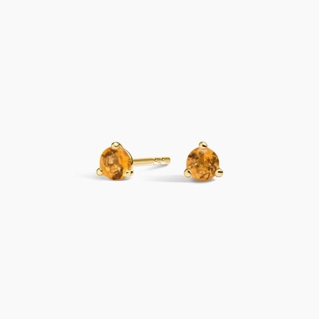 Citrine Birthstone Stud Earrings