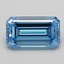 1.01 Ct. Fancy Vivid  Blue Emerald Lab Grown Diamond