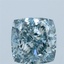 2.02 Ct. Fancy Intense Blue Cushion Lab Grown Diamond
