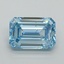 3.12 Ct. Fancy Intense Blue Emerald Lab Grown Diamond