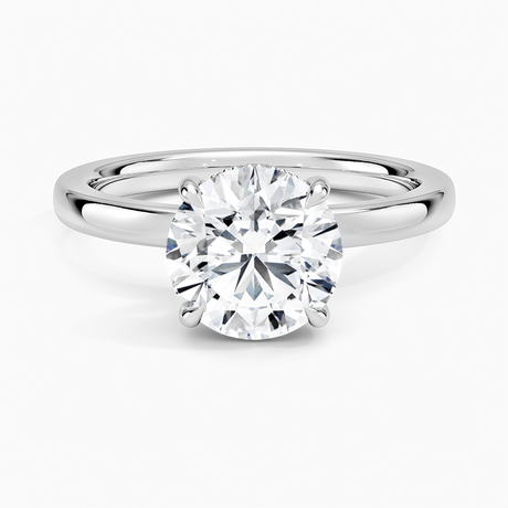 Platinum Audrey Perfect Fit Hidden Halo 2mm Diamond Ring