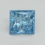 1.05 Ct. Fancy Vivid Blue Princess Lab Grown Diamond