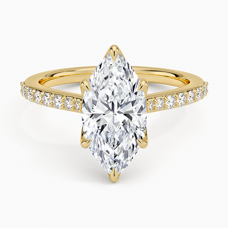 18K Yellow Gold Elodie Cathedral Diamond Ring
