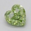 2.03 Ct. Fancy Vivid  Green Heart Lab Grown Diamond