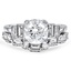 Custom Art Deco Inspired Tiered Baguette Diamond Matched Set