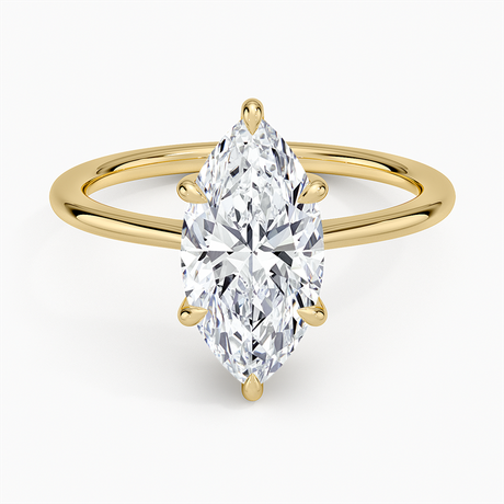 18K Yellow Gold Elle Hidden Halo Diamond Ring