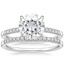 18KW Moissanite Petite Viviana Diamond Bridal Set (1/4 ct. tw.), smalltop view