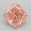 3.07 Ct. Fancy Vivid  Pink Cushion Lab Grown Diamond