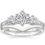 18K White Gold Three Stone Hudson Diamond Ring (1/3 ct. tw.) with Chevron Ring