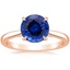 14K Rose Gold Dawn 1.5mm Diamond Ring, smalltop view