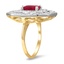 The Viviyan Ring, smalltop view on a hand