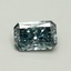 0.98 Ct. Fancy Vivid Greenish Blue Radiant Lab Grown Diamond