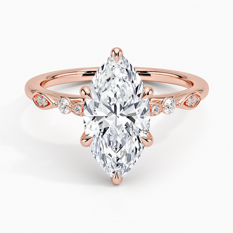 14K Rose Gold Rochelle Diamond Ring