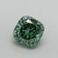 1.03 Ct. Fancy Vivid Pacific Green Cushion Lab Grown Diamond