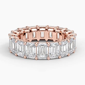 Emerald Eternity Diamond Ring (7 ct. tw.) in 14K Rose Gold