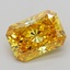 1.31 Ct. Fancy Vivid Yellow Radiant Lab Grown Diamond