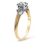 The Alda Ring, smalltop view on a hand