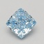 1.57 Ct. Fancy Vivid Blue Cushion Lab Grown Diamond