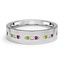 Custom Multi Color Natural Sapphire and Lab Diamond Bold Band
