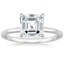 18K White Gold Petite Heritage Diamond Ring, smalltop view