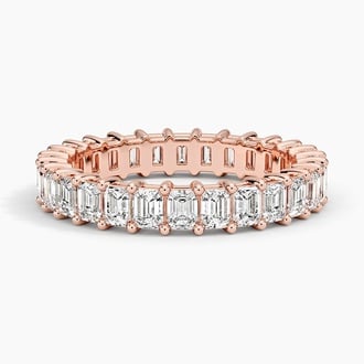 Emerald Eternity Lab Diamond Ring (2 ct. tw.) in 14K Rose Gold
